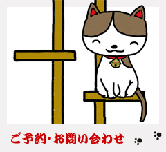 「猫専用ペットホテル」にゃんこのお宿　やな川　ご予約・お問い合わせ